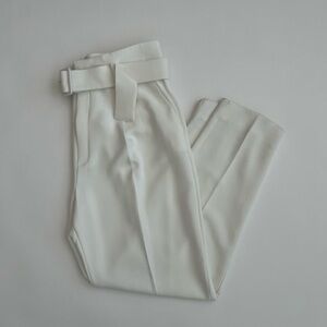MNG Basics women’s white belted trousers